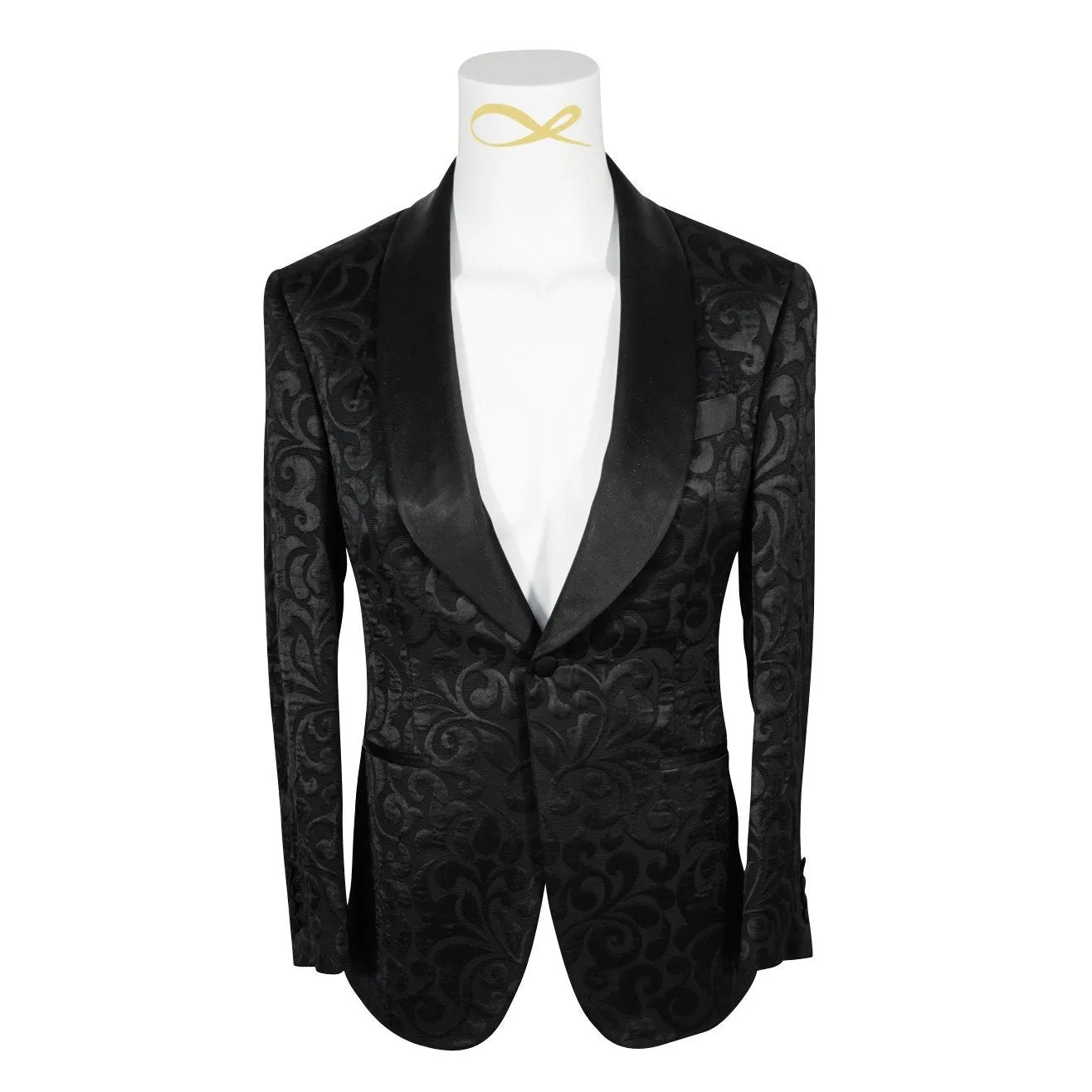 Black Paisley Dinner Jacket sold by Sebastian Cruz Couture product image thumbnail 4