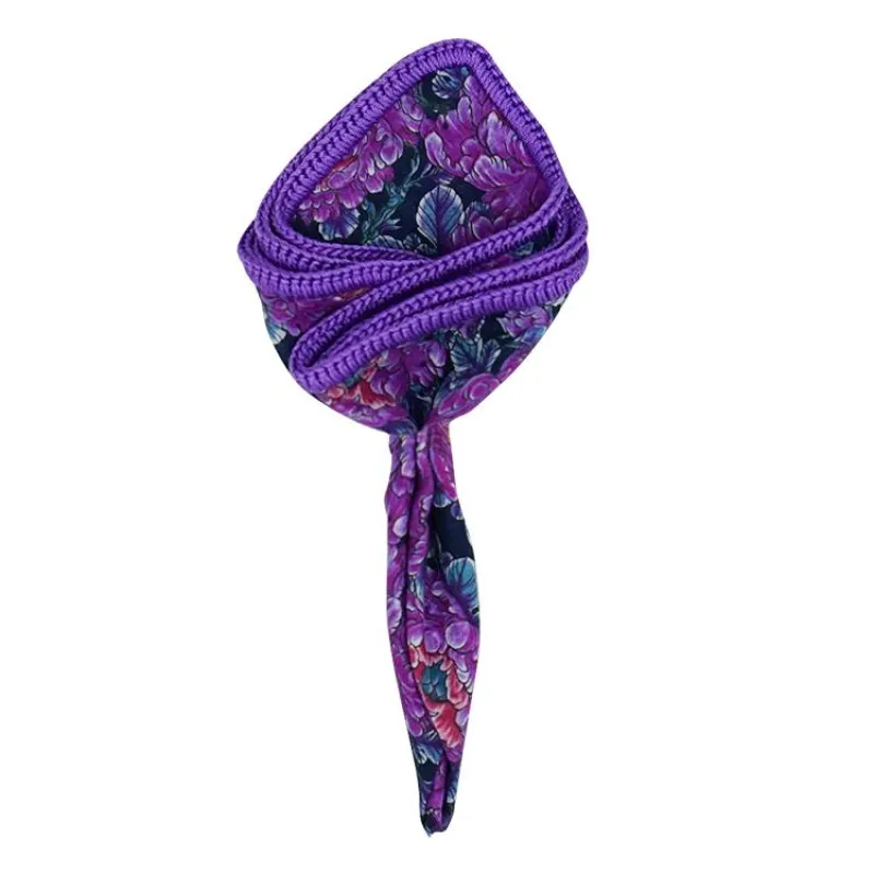 Cosmo Fiori with Purple Signature Border sold by Sebastian Cruz Couture