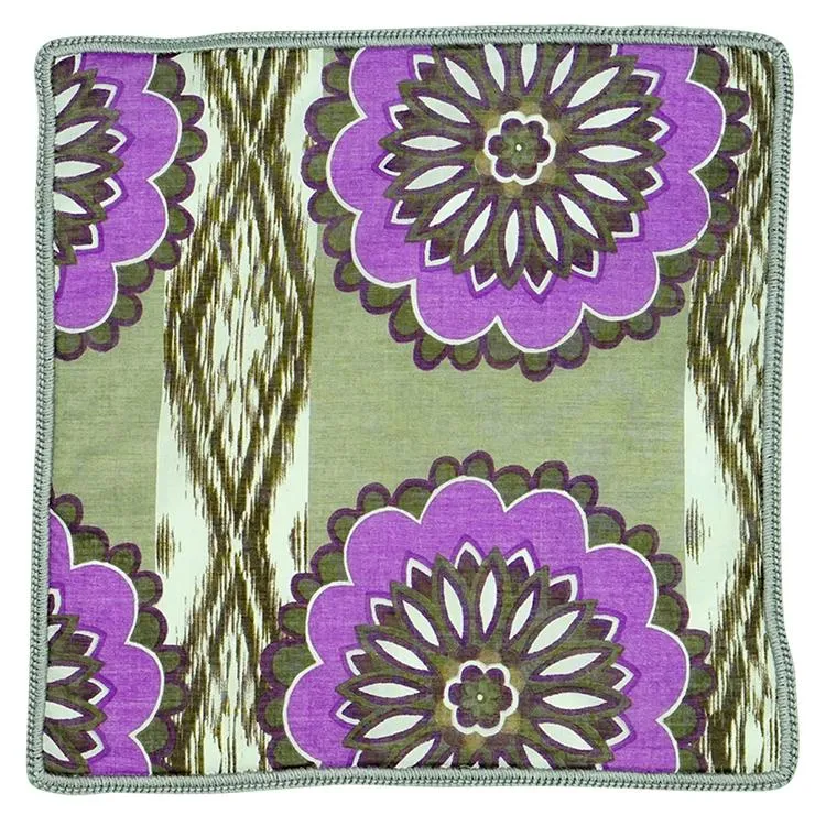 Orchid Geranio with Grey Signature Border sold by Sebastian Cruz Couture product image thumbnail 2