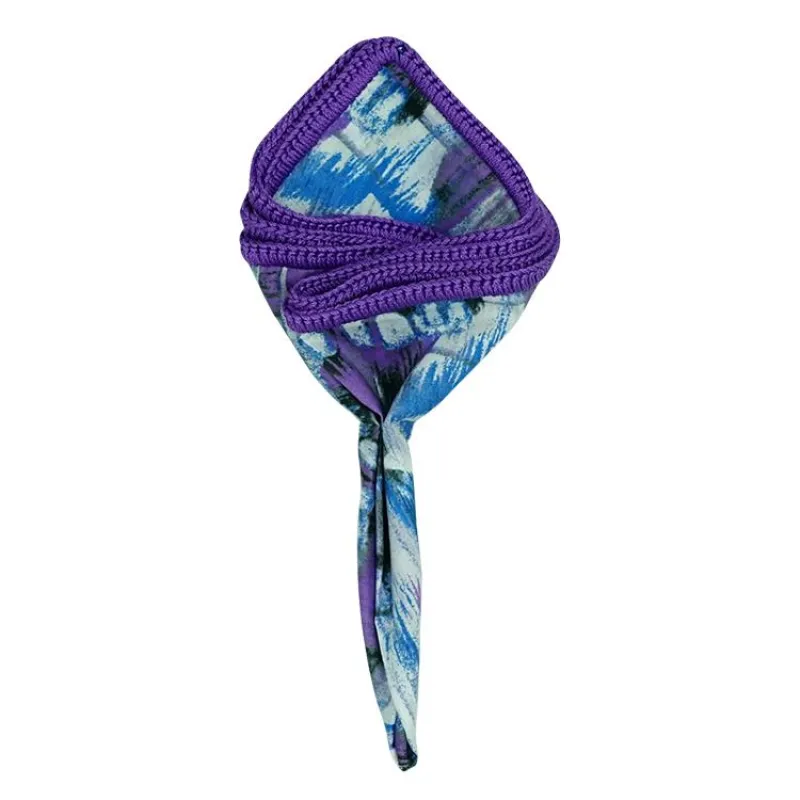 Iris Astratto with Purple Signature Border sold by Sebastian Cruz Couture