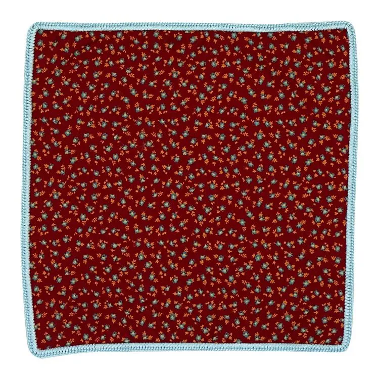 Cherry Botanico with Sky Blue Signature Border sold by Sebastian Cruz Couture product image thumbnail 2