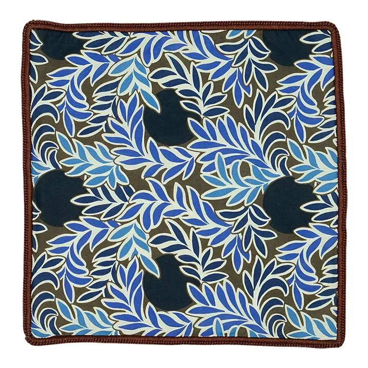 Palm Azzurri with Brown Signature Border sold by Sebastian Cruz Couture product image thumbnail 2