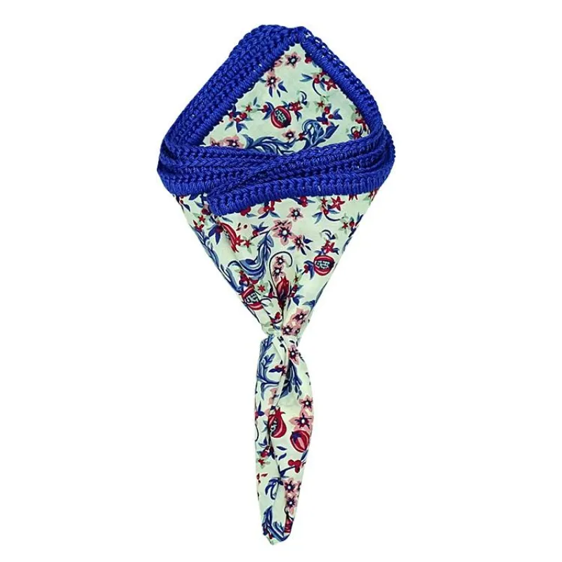 Granada Giardini with Royal Blue Signature Border sold by Sebastian Cruz Couture