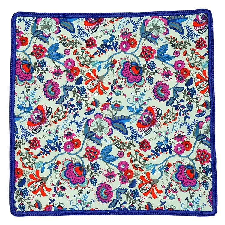 Oasis Fluorescente with Royal Blue Signature Border sold by Sebastian Cruz Couture product image thumbnail 2