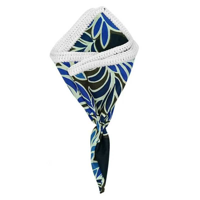 Palm Azzurri with White Signature Border sold by Sebastian Cruz Couture