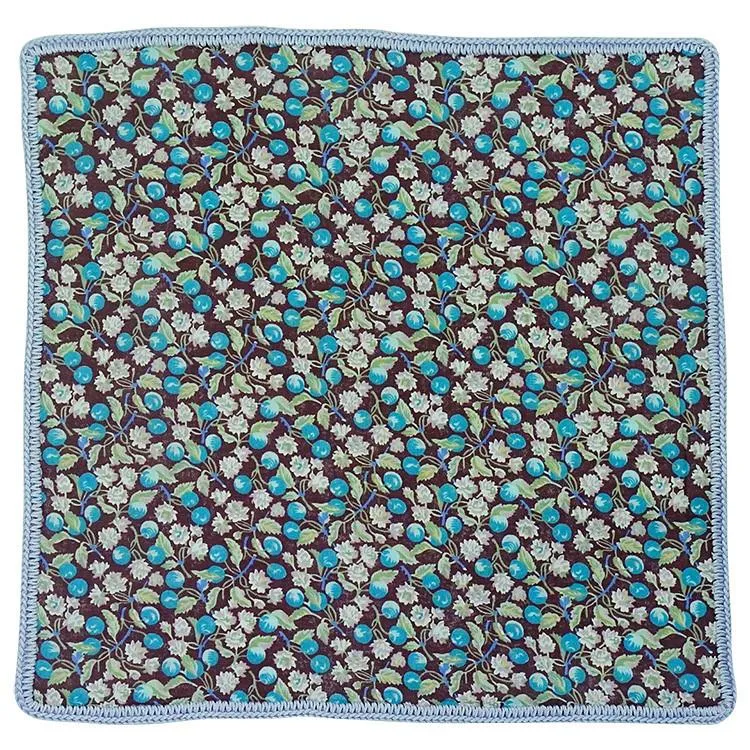 Mirtillo Blossom with Lilac Blue Signature Border sold by Sebastian Cruz Couture product image thumbnail 2