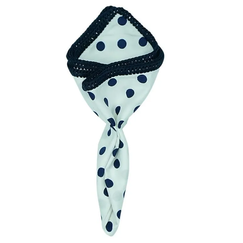 Oxford Maculato with Navy Blue Signature Border sold by Sebastian Cruz Couture