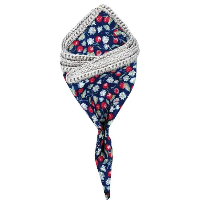 Ciliegia Blossom with Grey Signature Border sold by Sebastian Cruz Couture