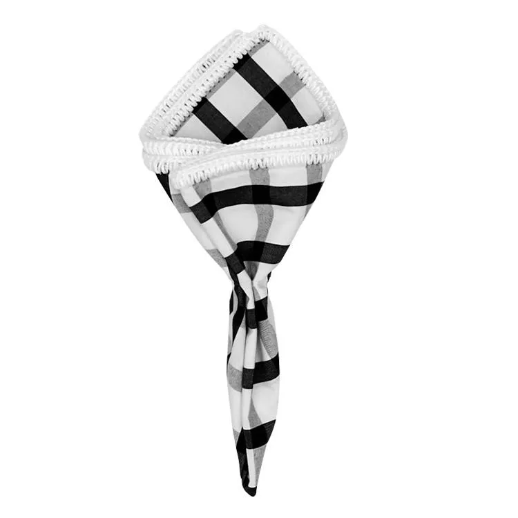 Nero Scacceria with White Signature Border sold by Sebastian Cruz Couture