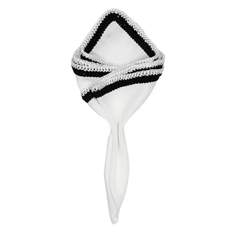 White Nieve With Black & White Snow Flake Signature Border sold by Sebastian Cruz Couture