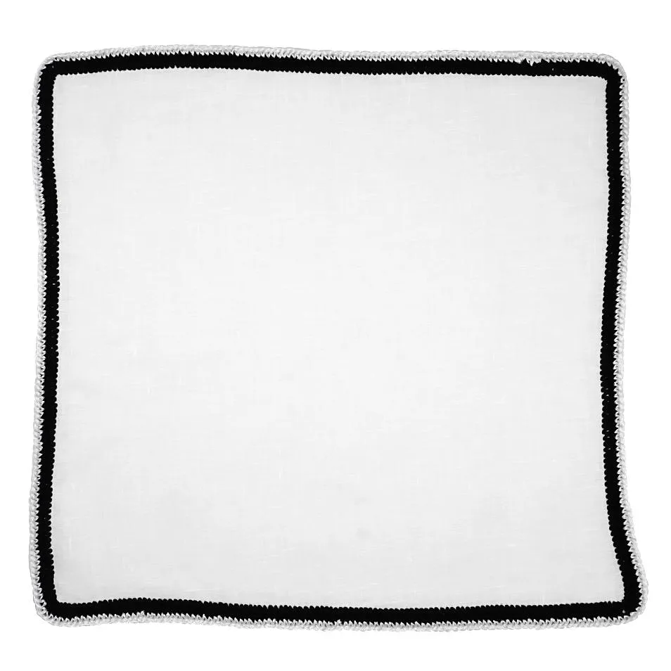 White Nieve With Black & White Snow Flake Signature Border sold by Sebastian Cruz Couture product image thumbnail 2