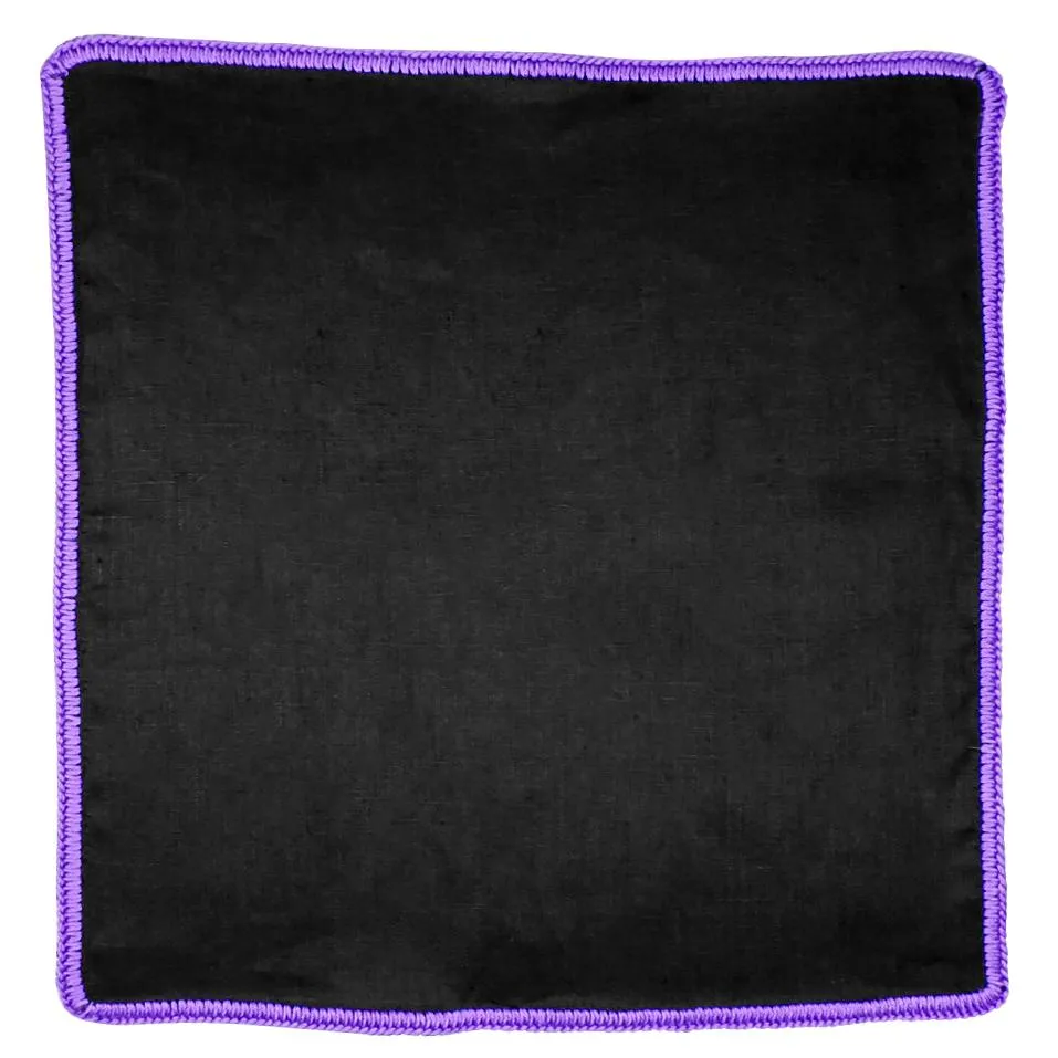 Black Raso with Purple Signature Border sold by Sebastian Cruz Couture product image thumbnail 2