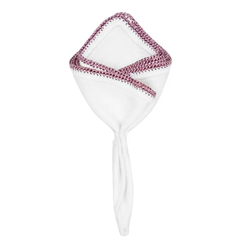 White Nieve With Malva Flake Signature Border sold by Sebastian Cruz Couture