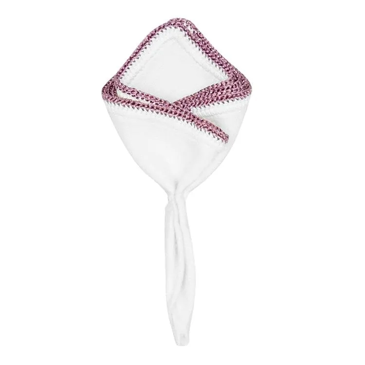 White Nieve With Malva Flake Signature Border sold by Sebastian Cruz Couture