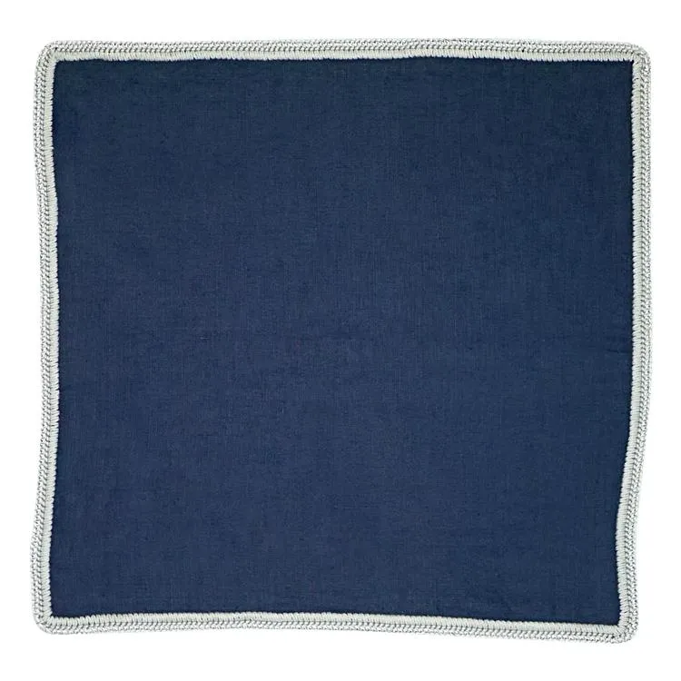 Navy Scuro with Silver Flake Signature Border sold by Sebastian Cruz Couture product image thumbnail 2