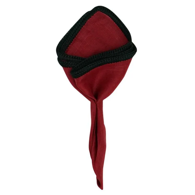 Royal Cremisi with Black Signature Borders sold by Sebastian Cruz Couture