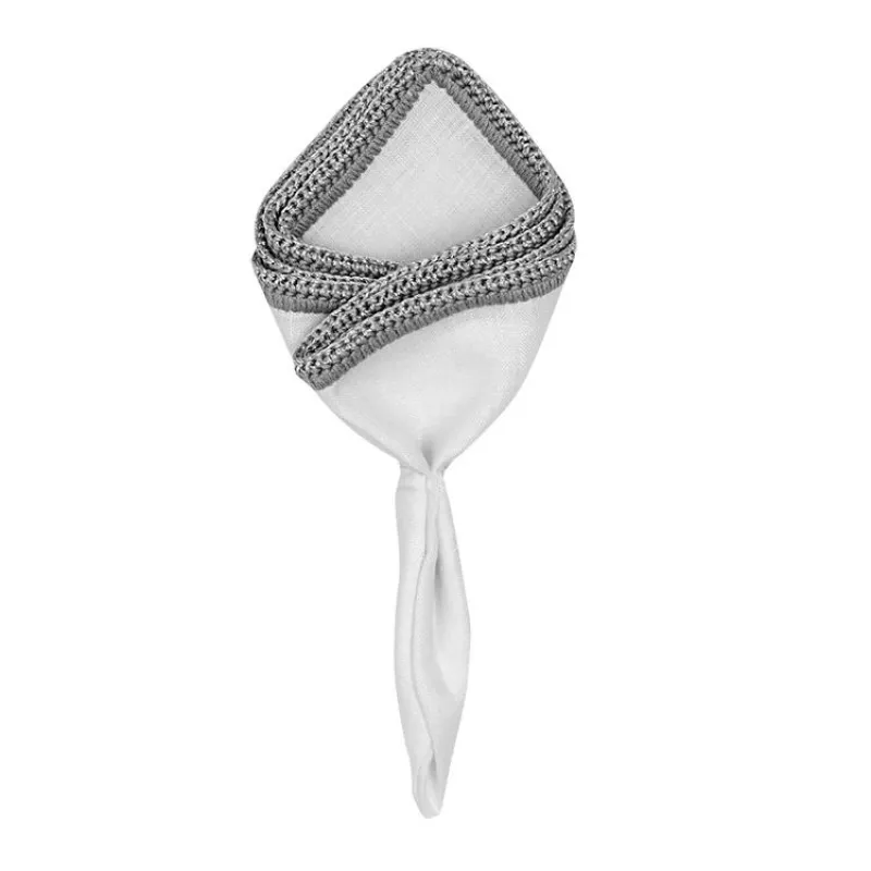 White Nieve With White Gold Flake Signature Border sold by Sebastian Cruz Couture