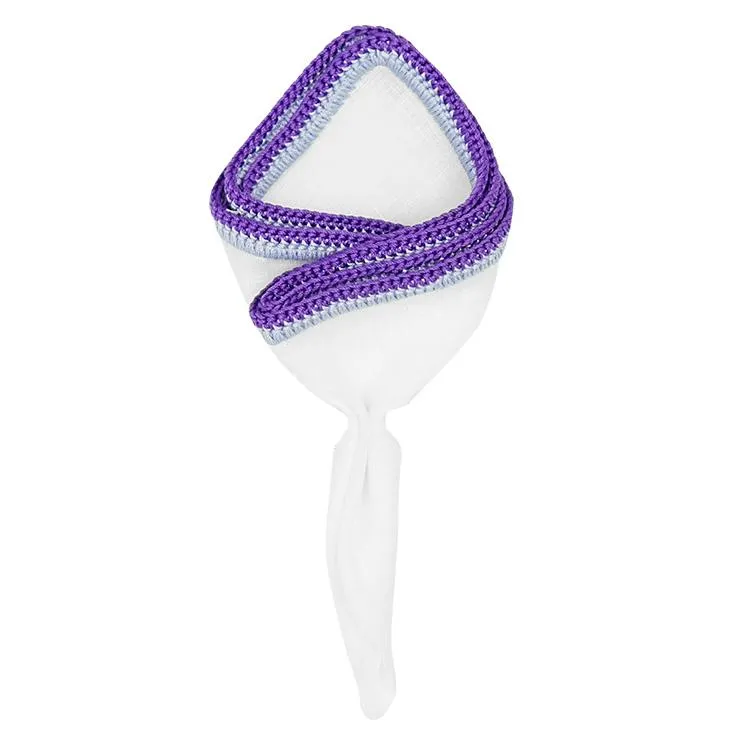 White Wall Street With Lilac Purple Signature Border sold by Sebastian Cruz Couture