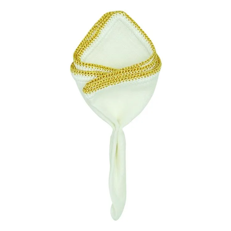 White Nieve With Yellow Gold Flake Signature Border sold by Sebastian Cruz Couture