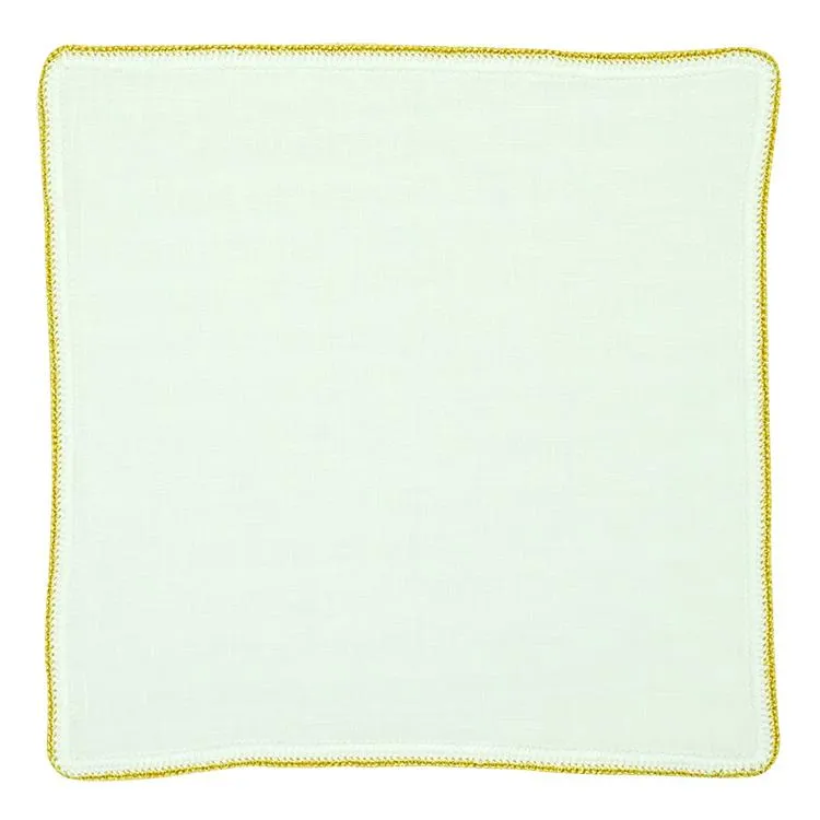 White Nieve With Yellow Gold Flake Signature Border sold by Sebastian Cruz Couture product image thumbnail 2