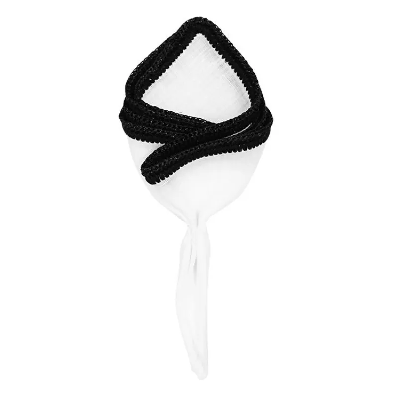 White Nieve With Black Diamond Flake Signature Border sold by Sebastian Cruz Couture