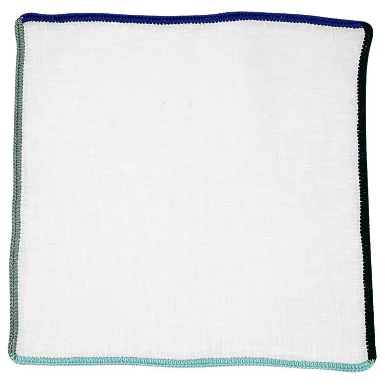 White Nieve with Multi Crazy Signature Border sold by Sebastian Cruz Couture product image thumbnail 2