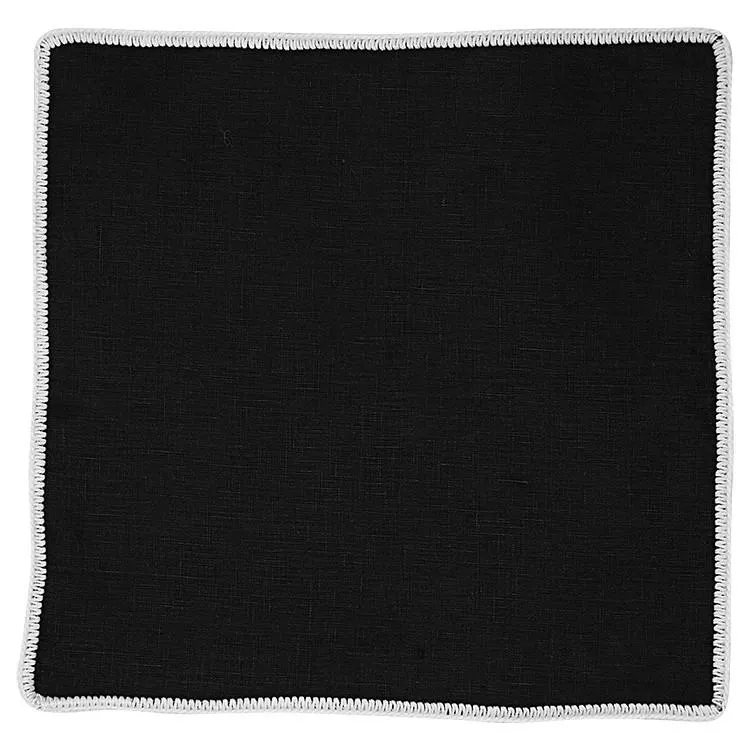 Black Raso with White Signature Border sold by Sebastian Cruz Couture product image thumbnail 2