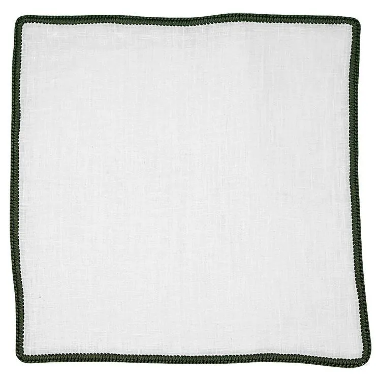 White Nieve with Hunter Green Signature Borders sold by Sebastian Cruz Couture product image thumbnail 2