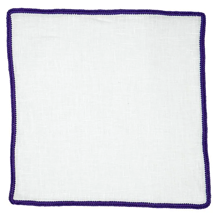 White Nieve with Purple Signature Borders sold by Sebastian Cruz Couture product image thumbnail 2