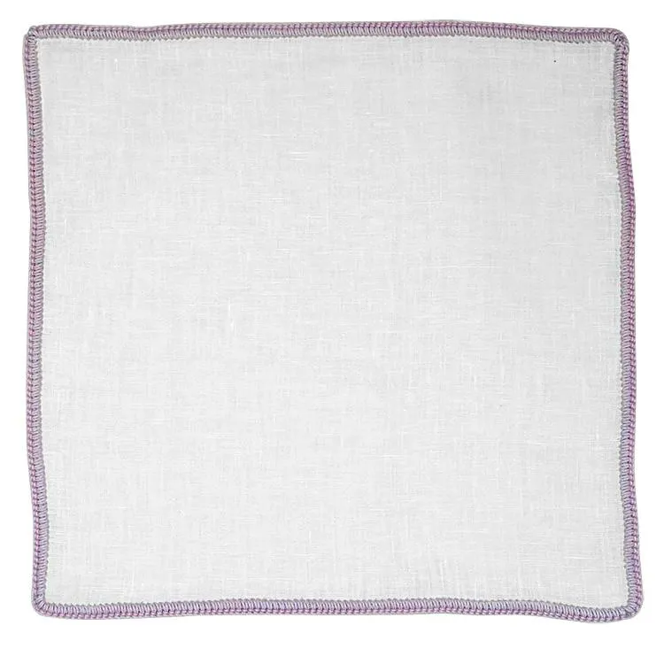 White Nieve with Lavender Signature Borders sold by Sebastian Cruz Couture product image thumbnail 2