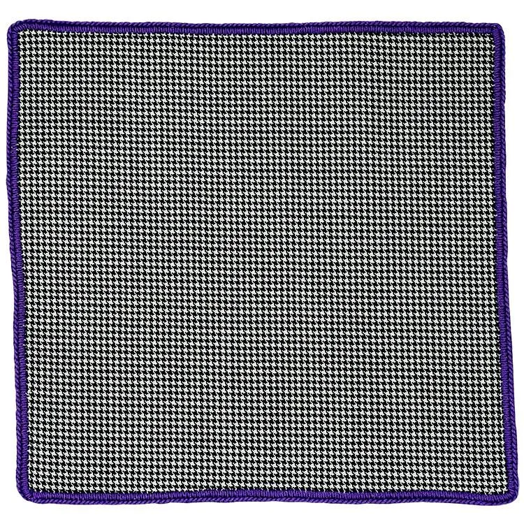Houndstooth Cachemire with Purple Signature Border sold by Sebastian Cruz Couture product image thumbnail 2