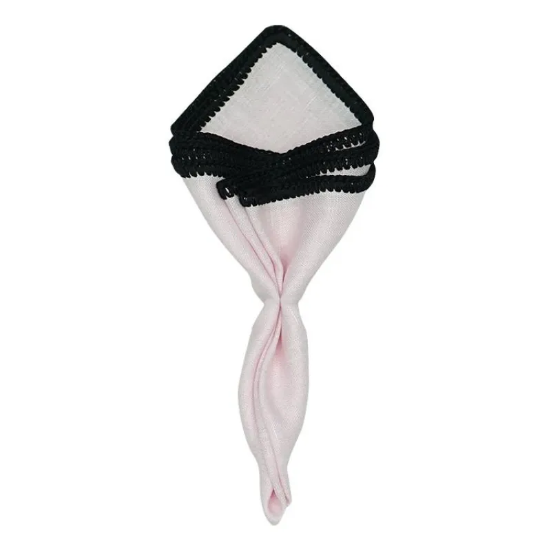 Pale Rosa with Black Signature Borders sold by Sebastian Cruz Couture