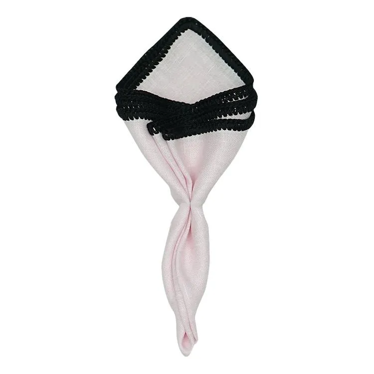 Pale Rosa with Black Signature Borders sold by Sebastian Cruz Couture