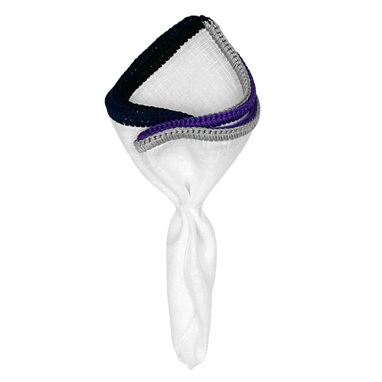 White Nieve with Sensazionale Signature Border sold by Sebastian Cruz Couture