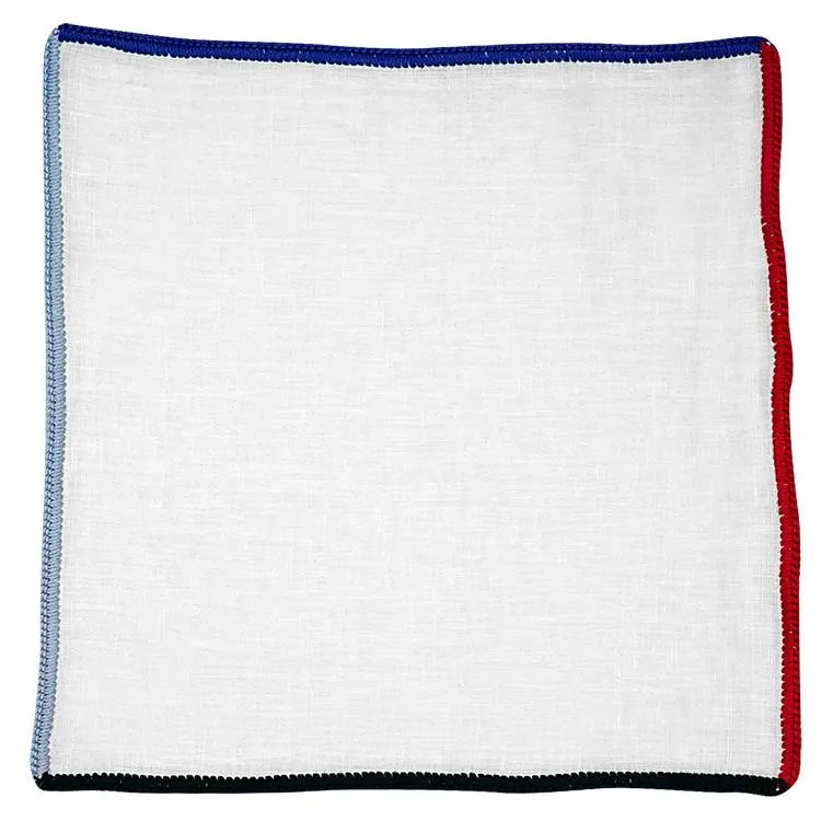 White Nieve with Multi American Signature Border sold by Sebastian Cruz Couture product image thumbnail 2