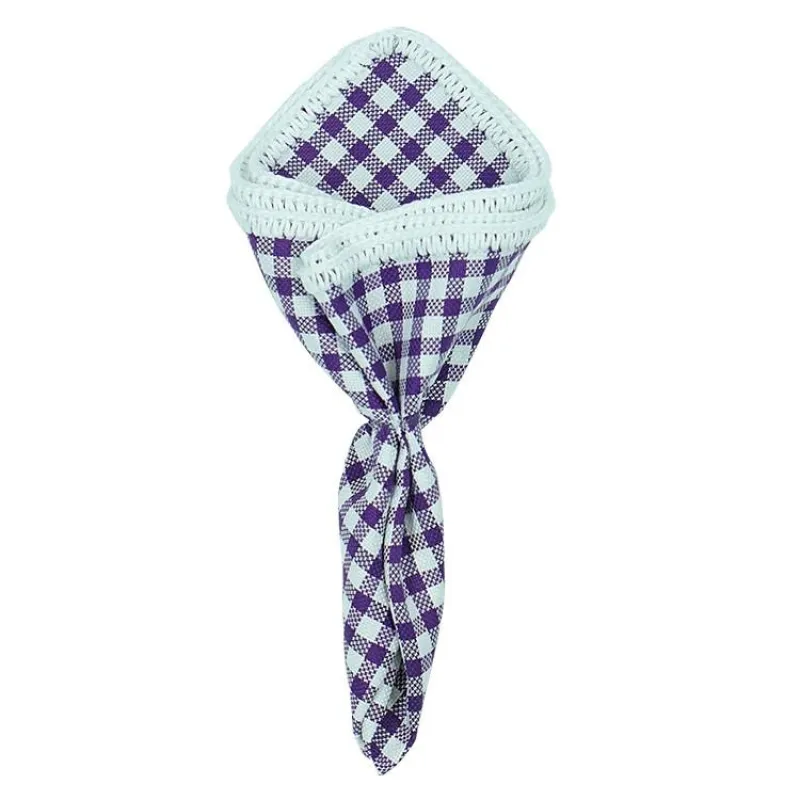 Violet Percalle with White Signature Border sold by Sebastian Cruz Couture