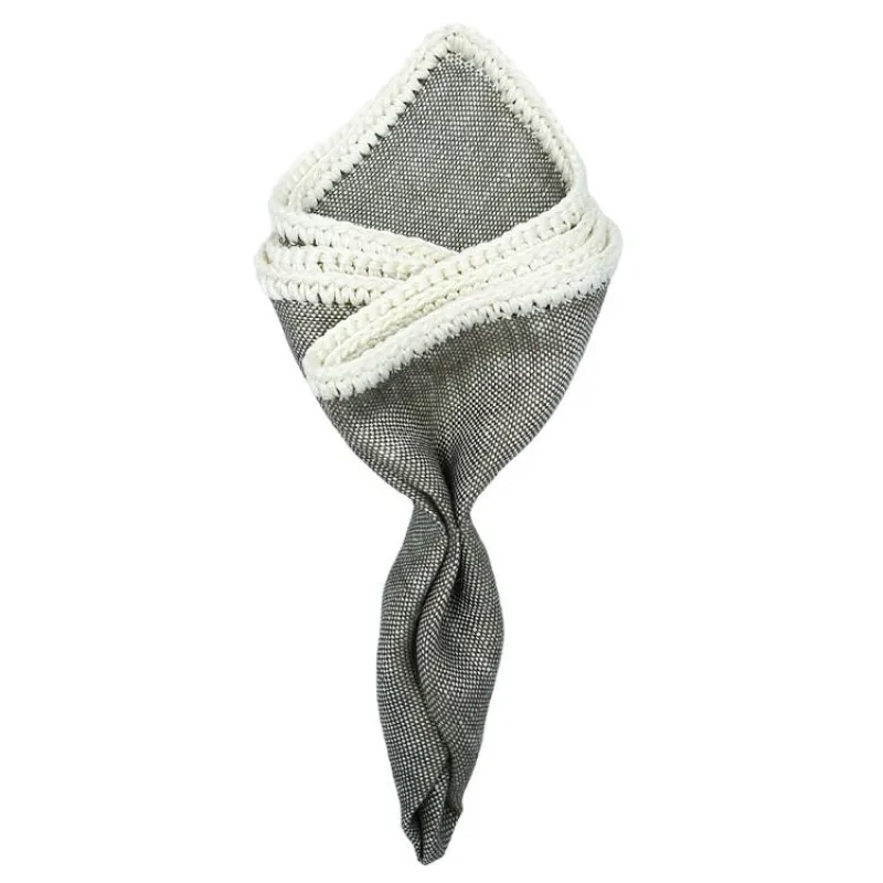 Gunmetal Grigio with Off White Signature Borders sold by Sebastian Cruz Couture