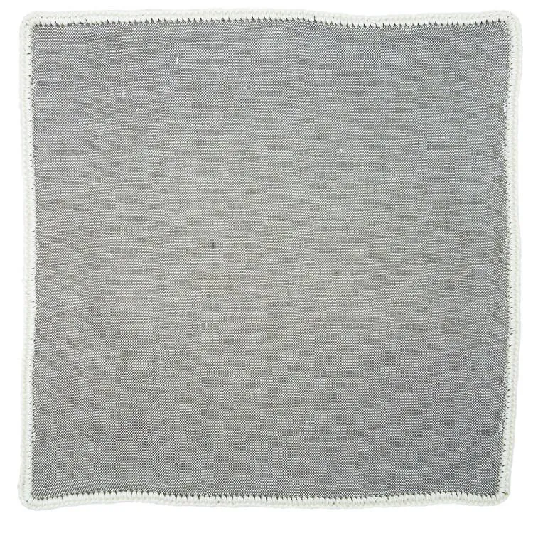 Gunmetal Grigio with Off White Signature Borders sold by Sebastian Cruz Couture product image thumbnail 2