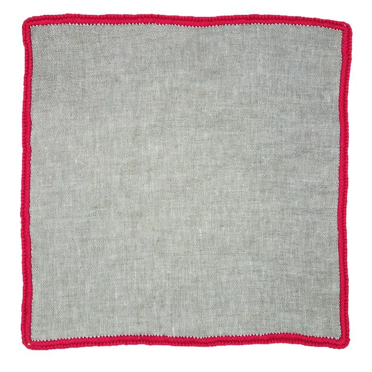 Gunmetal Grigio with Red Signature Borders sold by Sebastian Cruz Couture product image thumbnail 2