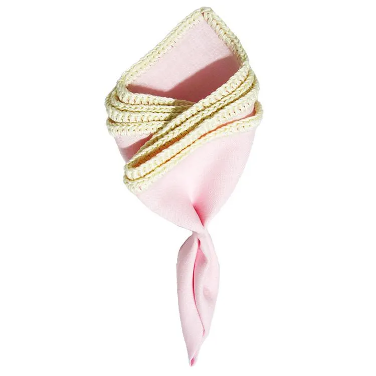 Pale Rosa with Off White Signature Border sold by Sebastian Cruz Couture