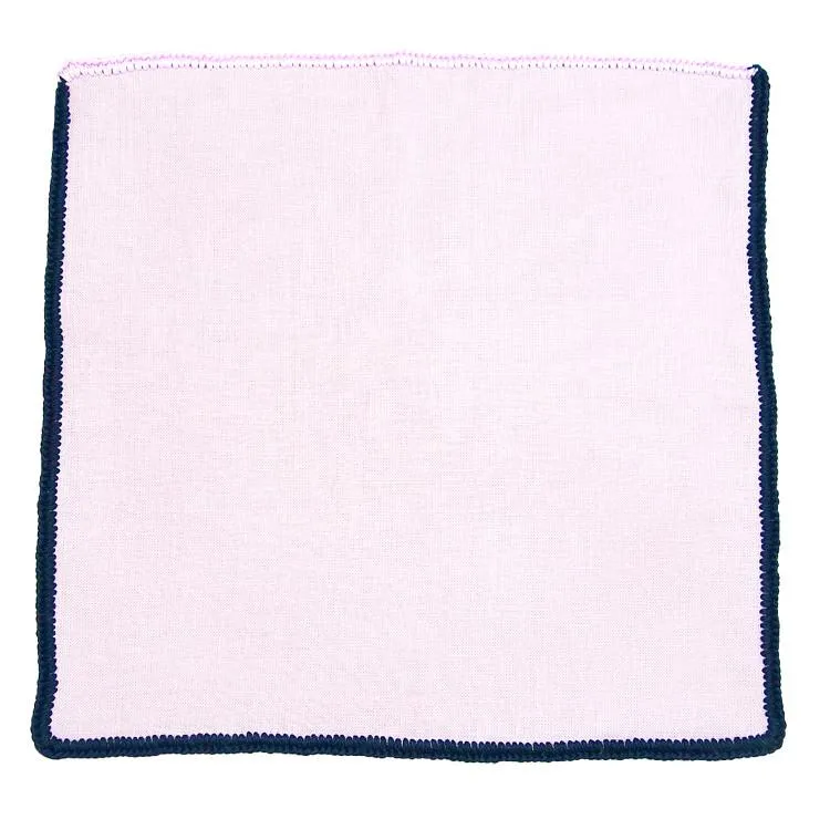 Pale Rosa with Pink and Navy Blue Signature Border sold by Sebastian Cruz Couture product image thumbnail 2