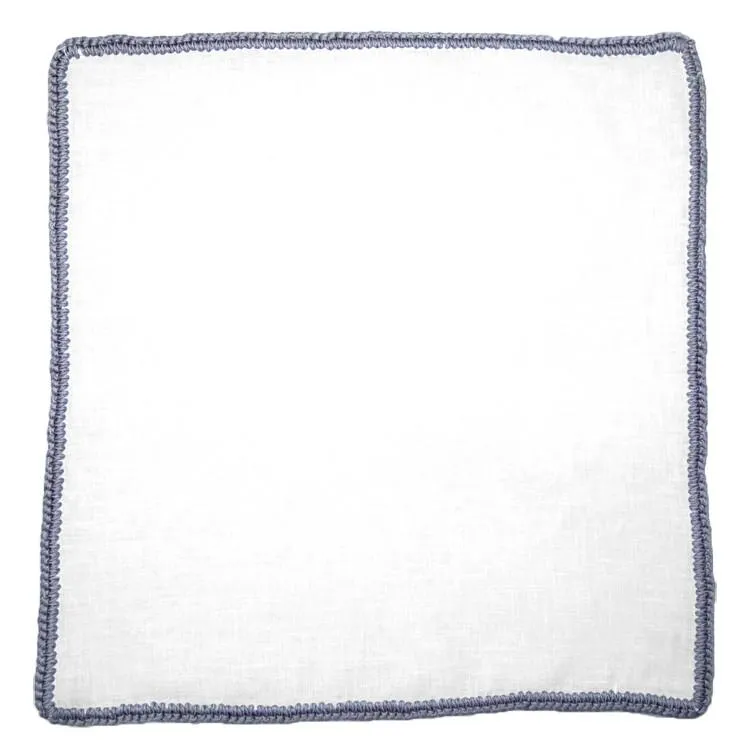 White Nieve with Gray Signature Borders sold by Sebastian Cruz Couture product image thumbnail 2