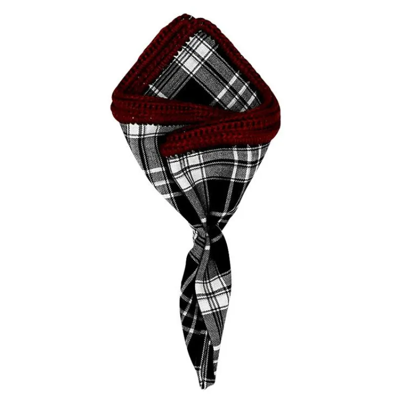 Tartan Inchiostro with Maroon Signature Border sold by Sebastian Cruz Couture