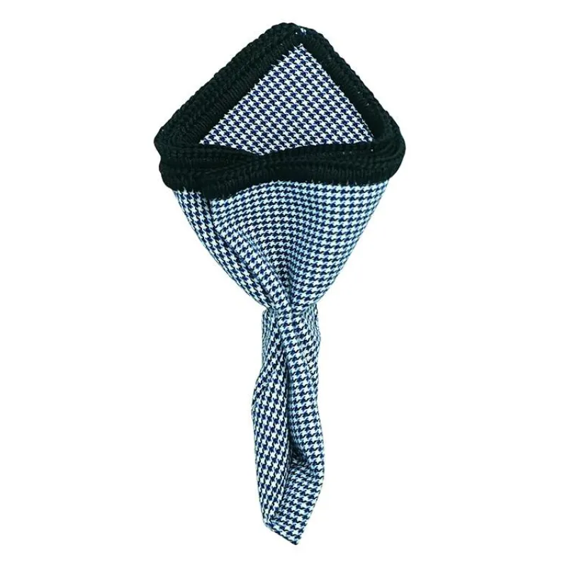 Houndstooth Mezzanotte with Black Signature Border sold by Sebastian Cruz Couture