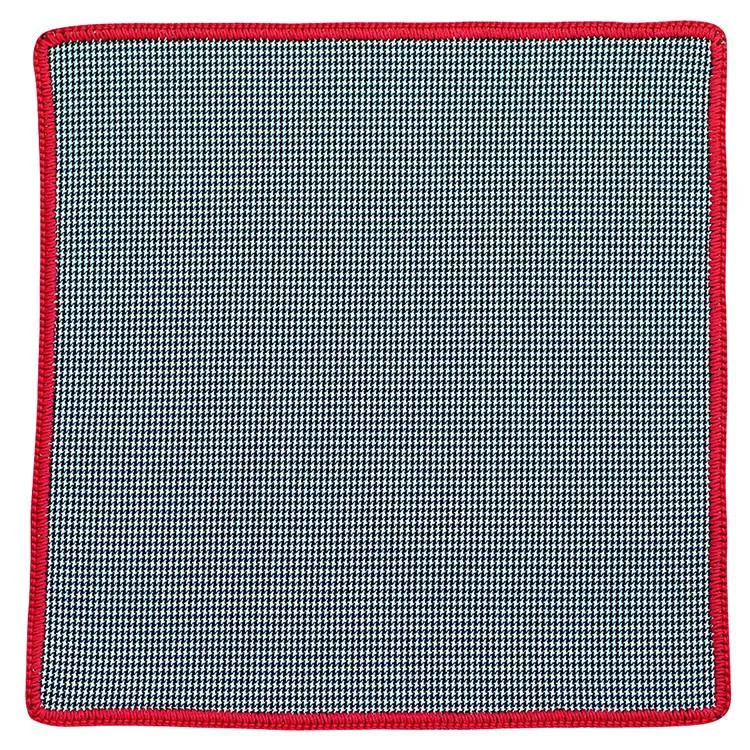 Houndstooth Mezzanotte with Red Signature Border sold by Sebastian Cruz Couture product image thumbnail 2