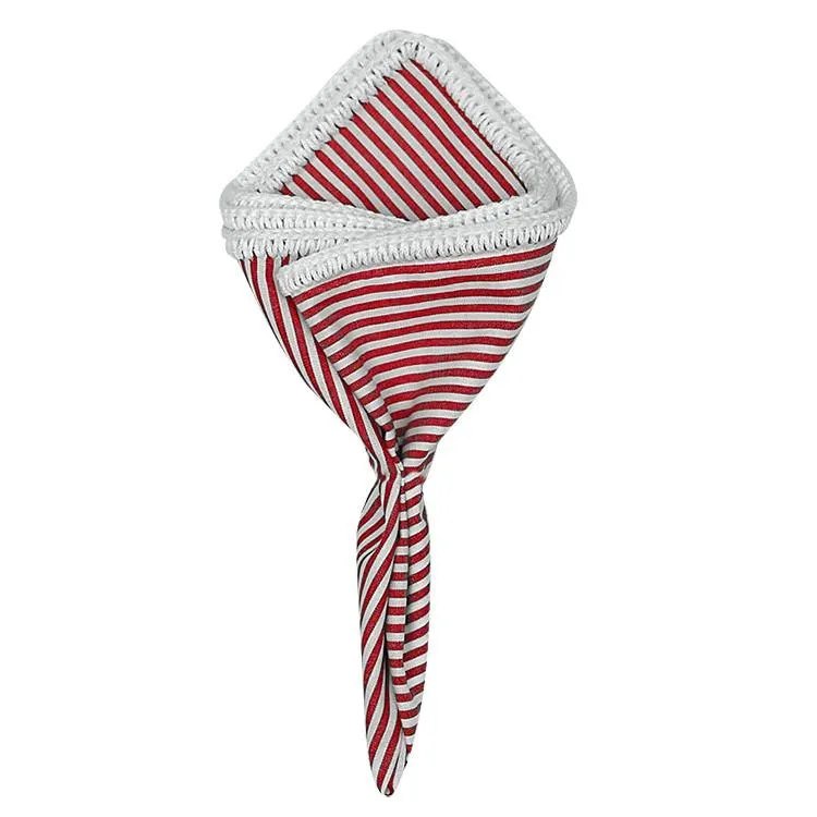 Red Nautico with White Signature Border sold by Sebastian Cruz Couture