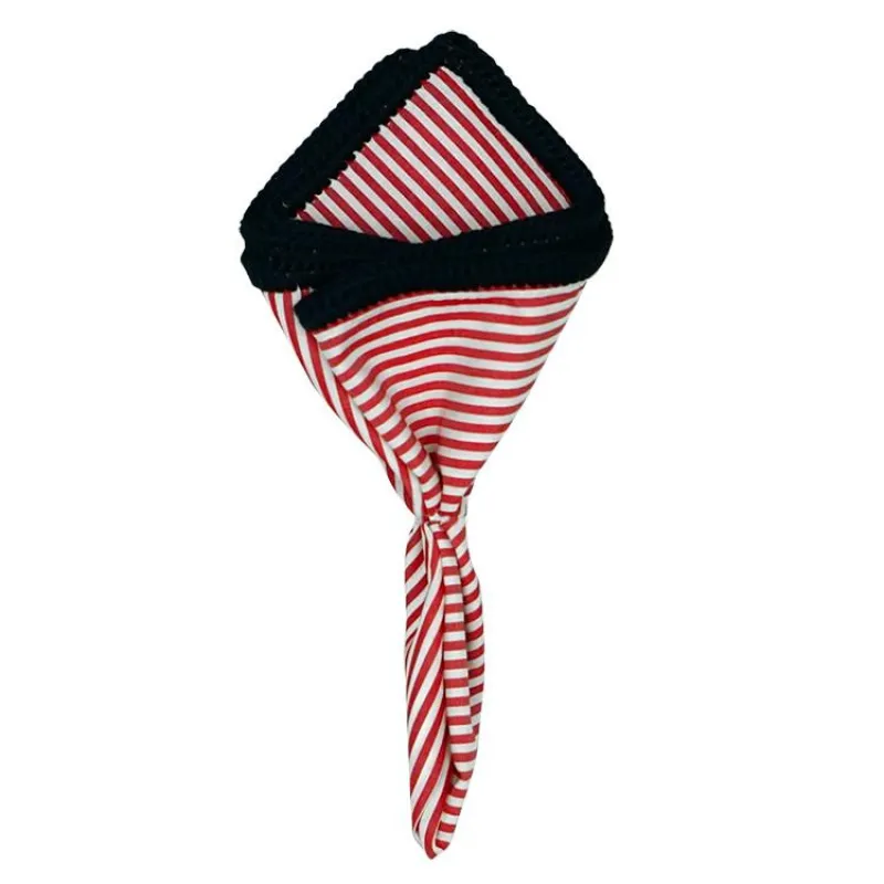 Red Nautico with Navy Blue Signature Border sold by Sebastian Cruz Couture