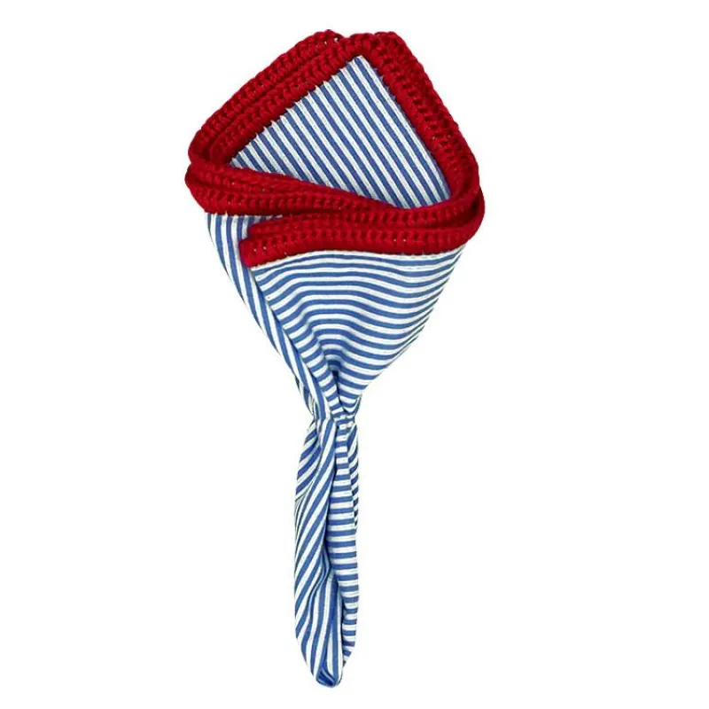 Blu Nautico with Red Signature Border sold by Sebastian Cruz Couture