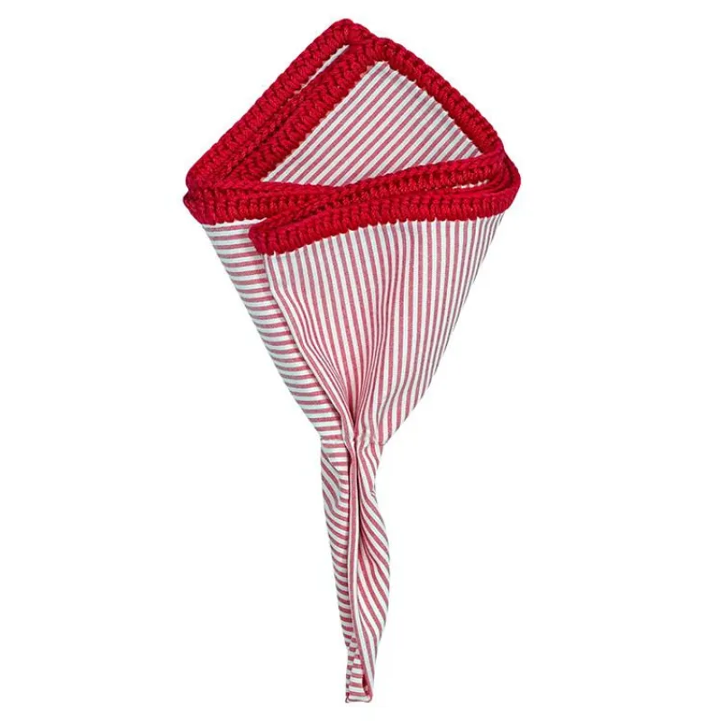 Scarlet Gessato with Red Signature Border sold by Sebastian Cruz Couture