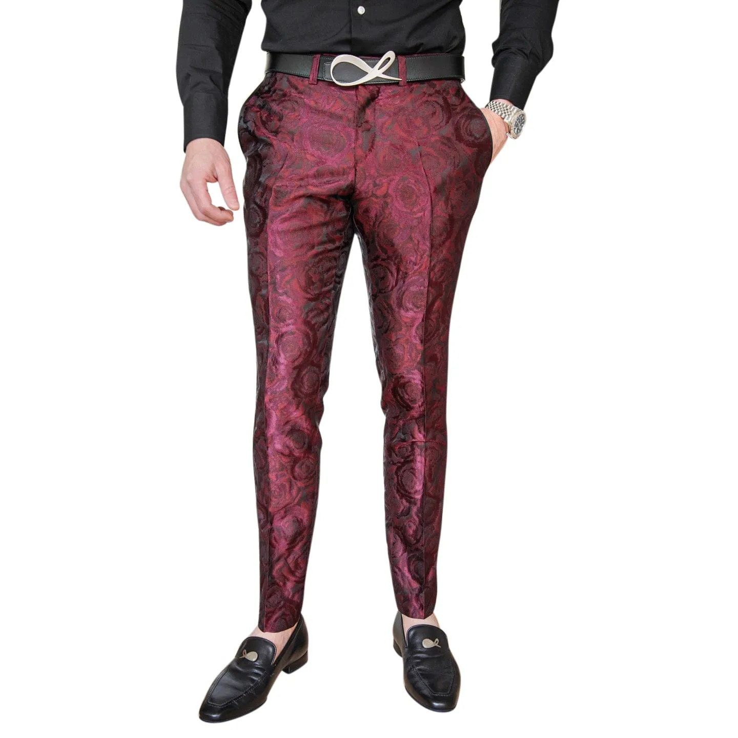 Garnet Rosa Tuxedo Trousers @ The Vault sold by Sebastian Cruz Couture product image thumbnail 2
